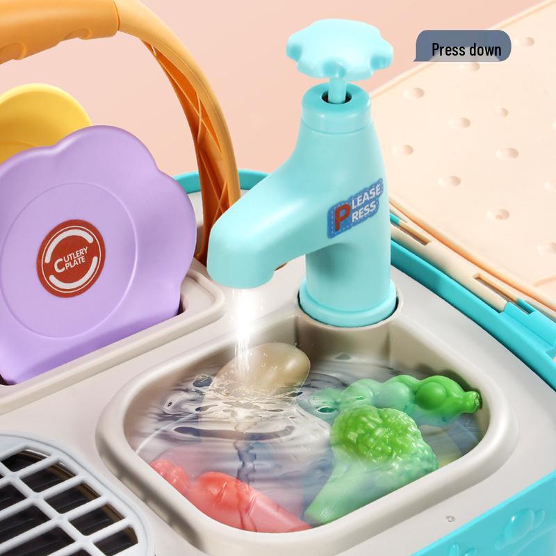 Multifunctional Picnic Kitchen Pretend Play Set with Storage Box - Fun Simulation Toy