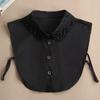Fashion Front Tie White Fake Collar for Women Stand Detachable Collar Fake Girls Vintage Lace Ladies False Blouse Collar