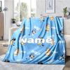 Custom Name Bluey Theme Printed Blanket - Perfect for Couch, Bed, Travel & Outdoor Use | Machine Washable, Cozy & Durable.