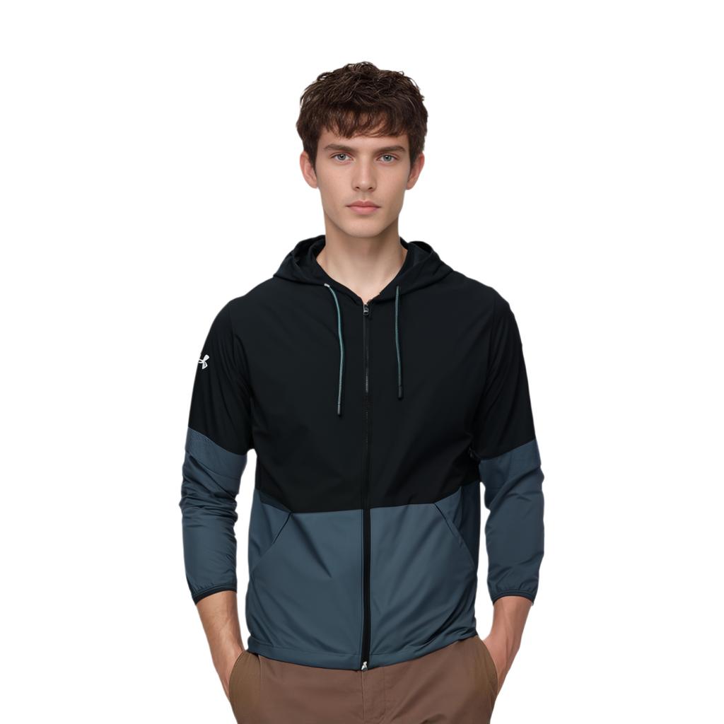 Under Armour Outdoor Casual Sports Zip Hooded Long Sleeve Jacket Men Jackets Blue 1343180-002