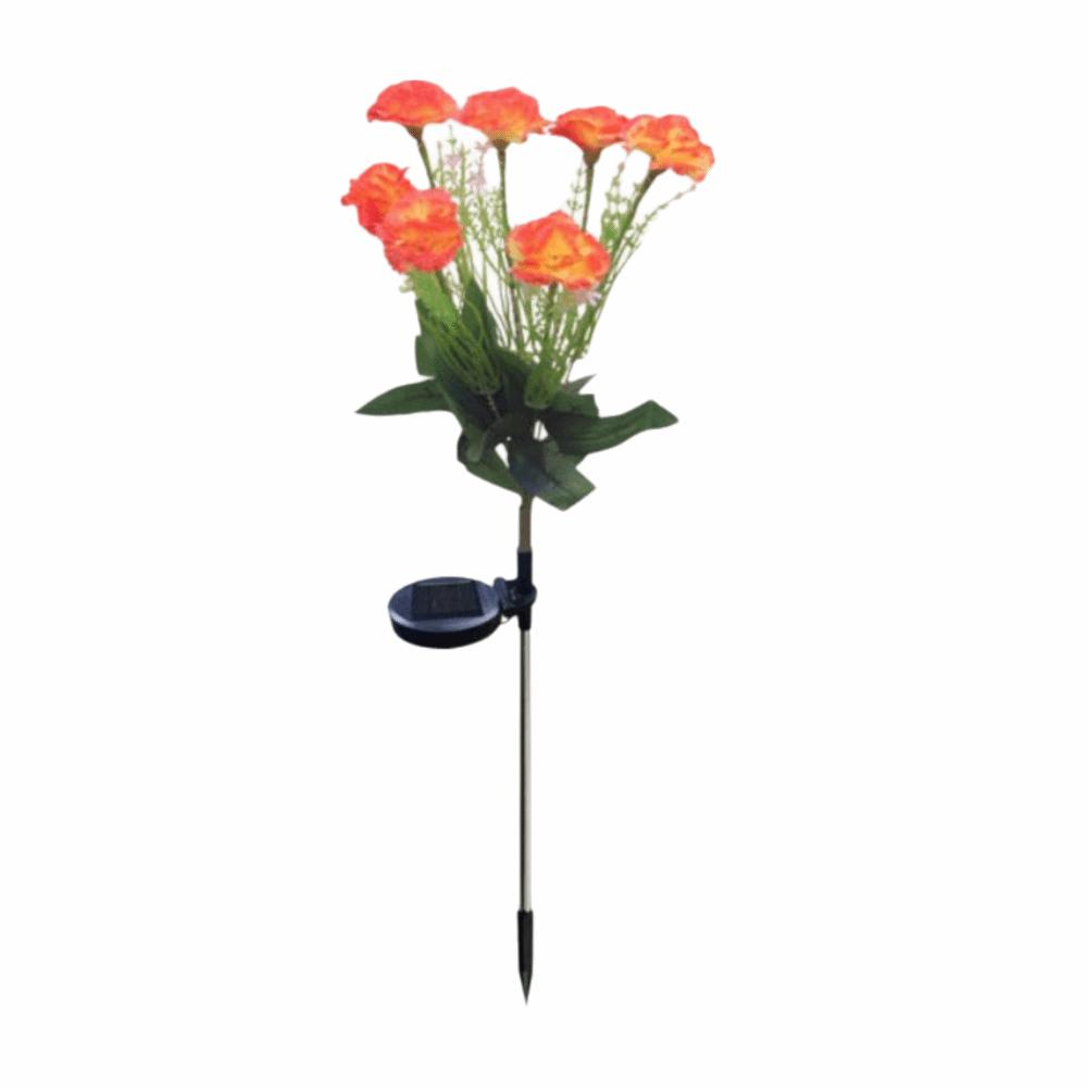 Simulation Flower Outdoor Yard Lights 7 Heads Solar LED Lights Garden Floral Lamp Lawn Decoration