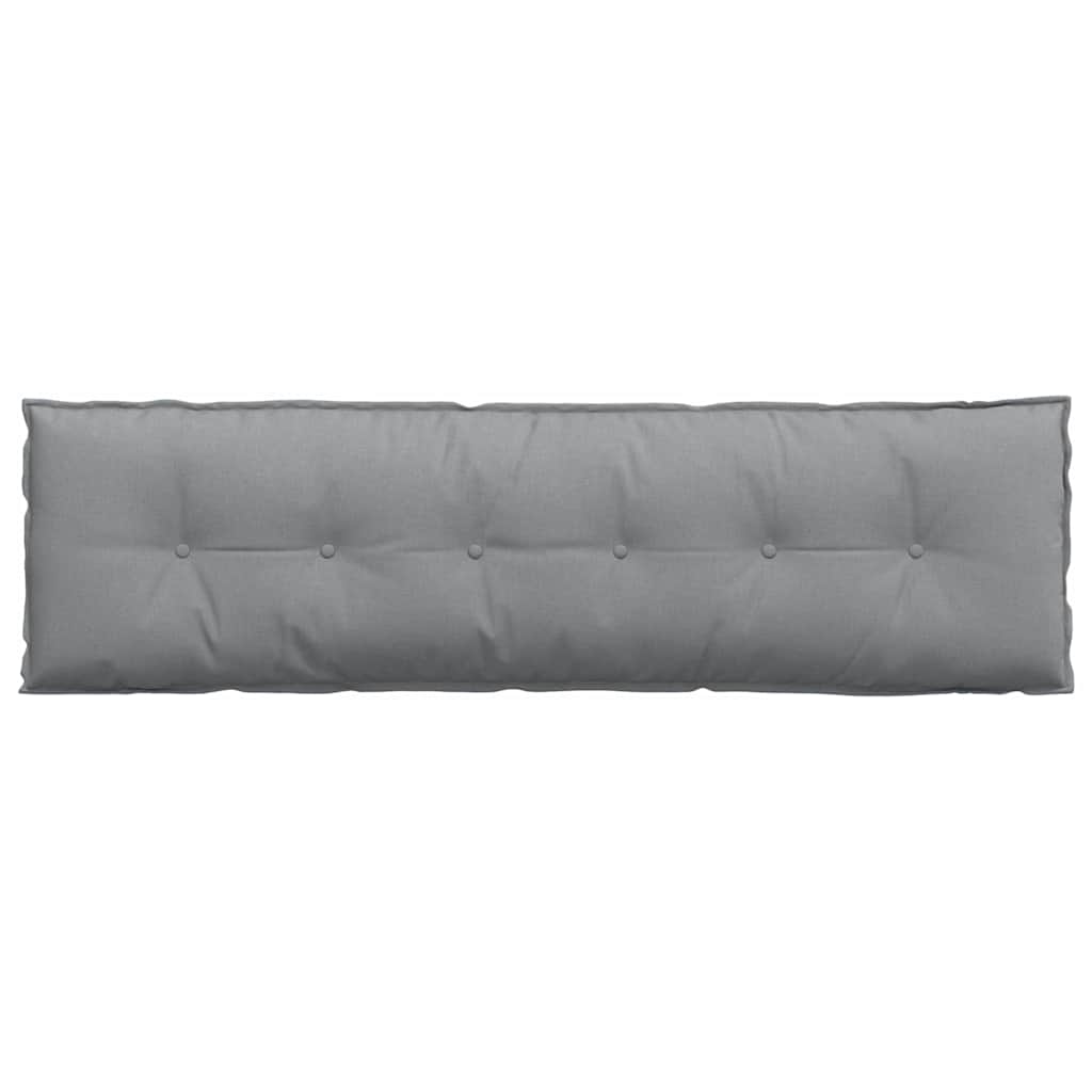 Back Cushion Light Grey 180 X 19 X 50 Cm Fabric