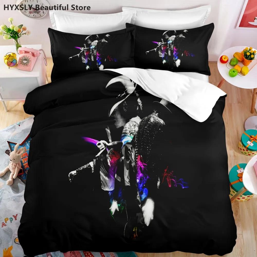 Michael Jackson Star 3D Duvet Cover Bedding Set Comforter Linen Pillowcases Home Decor Gift Single Double Twin King Queen