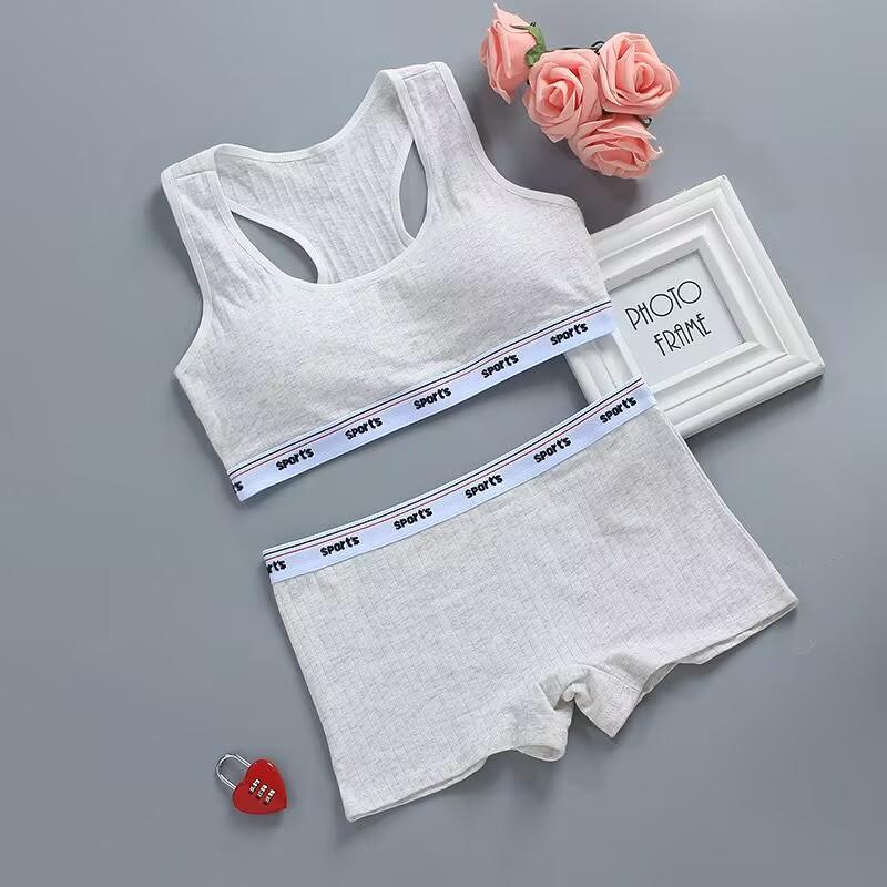 Studenci dojrzewania biustonosza kamizelka biustonosz majtki nastolatki dziewczyny bielizna bawełniana zestawy bielizny