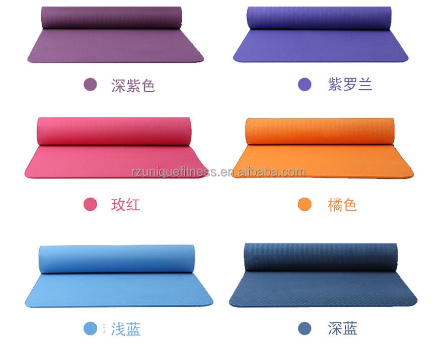 Folding Custom Logo TPE Yoga Mats Thick High Quality 8mm Eco Friendly Non-Slip Universal Personalized Yoga Mat
