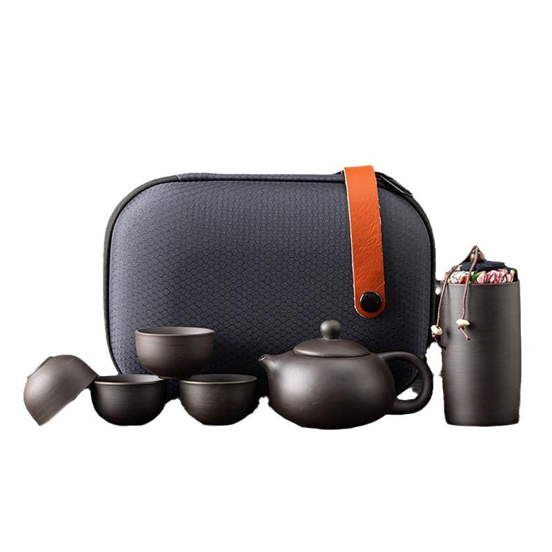 JANLA Purple Clay Portable Tea Set