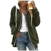 Women Winter Warm Fleece Jacket Oversized Plush Hooded Coat Long Sleeve Faux Fur Zipper Casual Female Outerwear