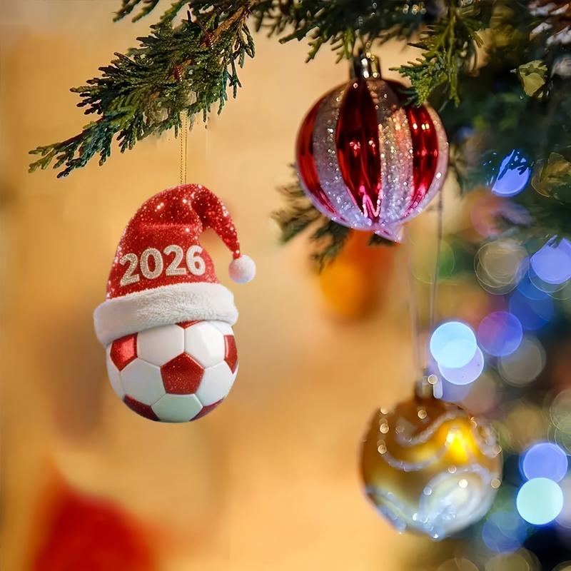 

Acrylic 2D Keychain Pendant For New Year Party Holiday Decorations Atmosphere one size червоний