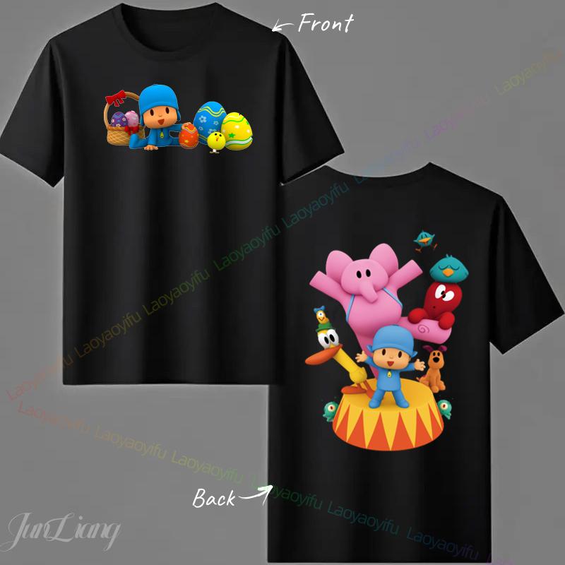 Fashion Plush Dolls PPOCOYO TShirt Male Streetwear Summer Funny Print Comfortable Boys Girls Cute Tees