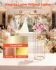 Wedding Flower Stand, 10PCS 80cm Column Flower Stand, Floral Stands with Acrylic Laminate, Hexagonal Cubic Floral Display Rack for Wedding, Party,