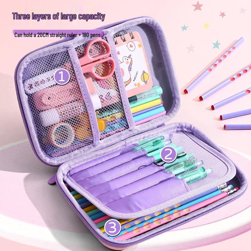 3D Stereo Unicorn Pencil Case - Multi-functional, Large Capacity Stationery Box for Primary School Students