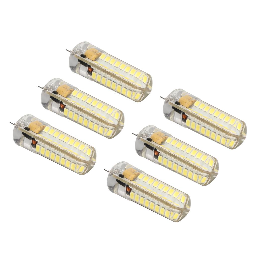 6pcs G4 LED Bulb 700LM 7W 72LED 360 Degree Lighting Silicone G4 Bulb for Ceiling Light Wall Light AC DC12V White Light