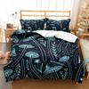 Mushroom Duvet Cover Collection Microfiber Wild Plants Flowers Bedding Collection Nature Botanical Animal Comforter Cover Single Queen Size