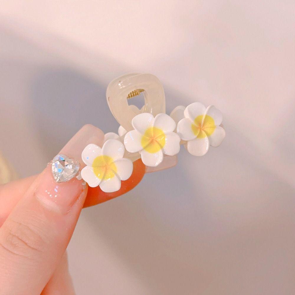 Hair Accessories Egg Flower BB Clip Hair Rope Flower Barrette Plumeria Flower Hair Clip  Kids Gift