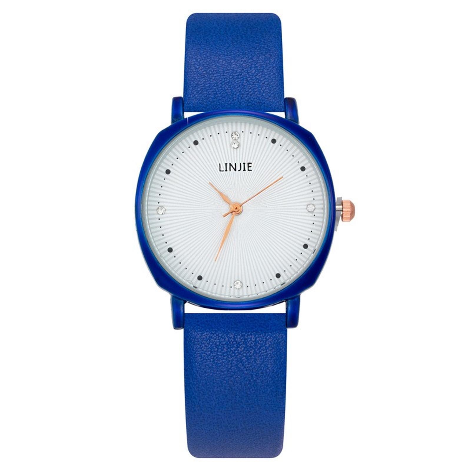 

Women Fashion Leather Watch One Size синій