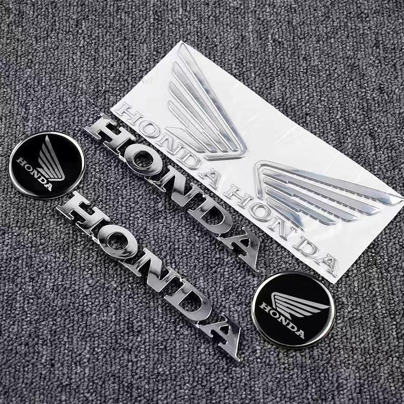 CKU5 Honda Motorcycle Modification Set Logo 3D Sticker HONDA Electroplated Letter Label Waterproof Sticker Moto Accessories Cbr 600