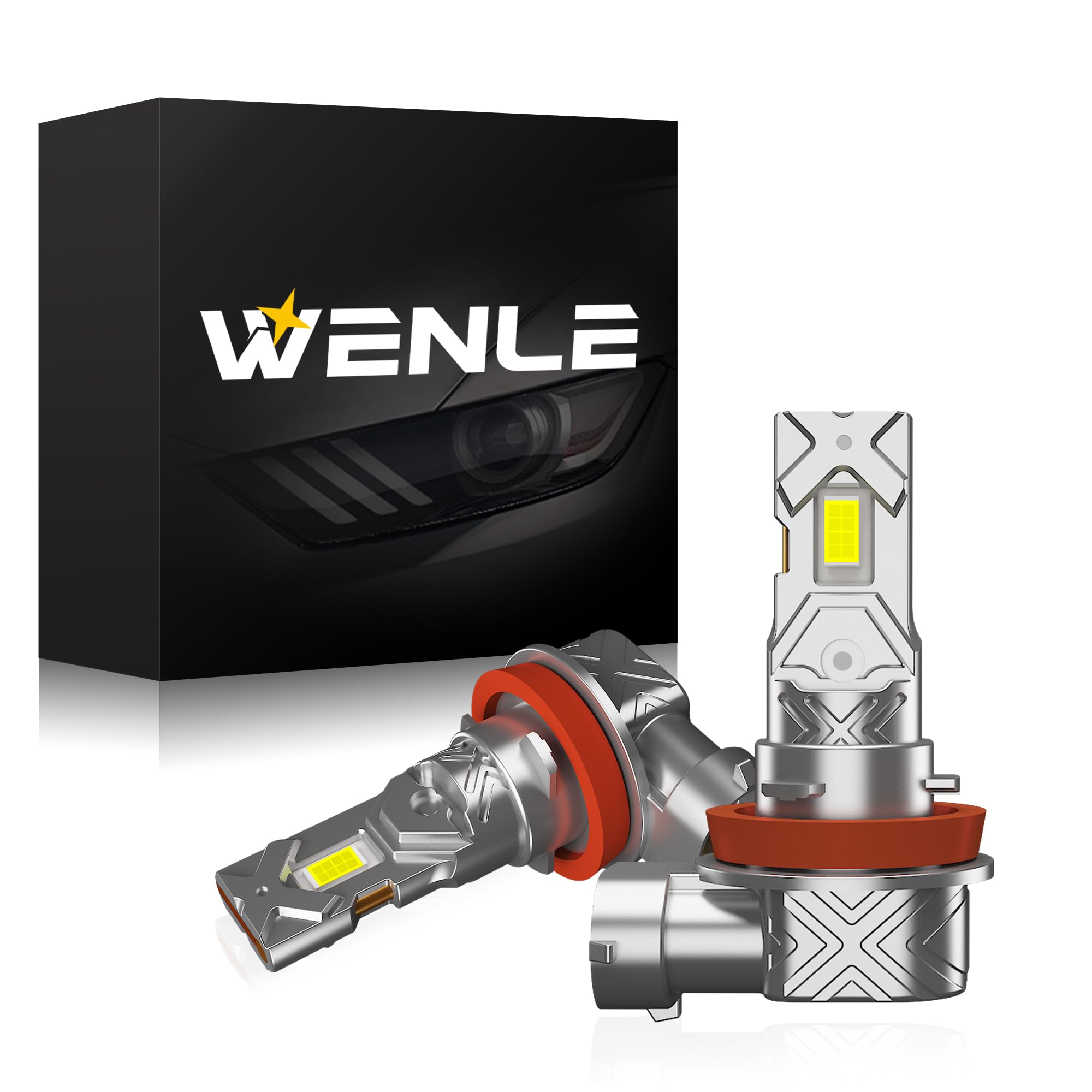 

Світлодіодні фари, протитуманні фари WENLE H8/ H9/H11/H16, Вибухові 14 000 Лм, 40 Вт, Білі, 6500K, H8/H9/H11/H16 common білий