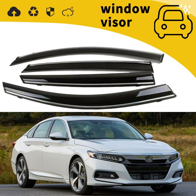 Fits 07-23 Honda Accord Door Rain Guards, Window Eyebrows & Rain Deflectors