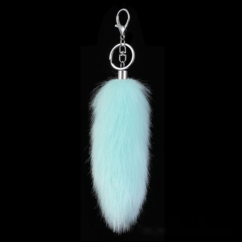 Stylish Artificial Animal Tail Keychain Soft Plush Key Ring Versatile Bag Decoration Youth Fashion Accessory for Purse