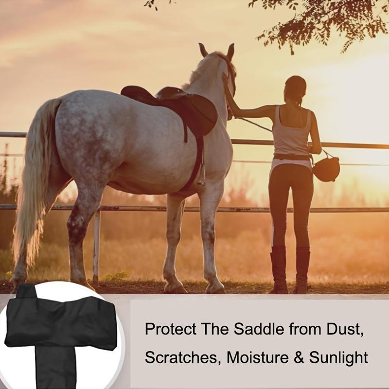 Tack Waterproof Protective Storage Cover, Western Saddle Dustproof Thickened Design, Comprehensive Protection Durable Equipment