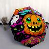 1pc Happy Pumpkin Halloween Automatic Opening and Closing Umbrella, Lightweight 3-Fold, With Cute Cartoon Characters, Suitable for Home, Outdoor and D