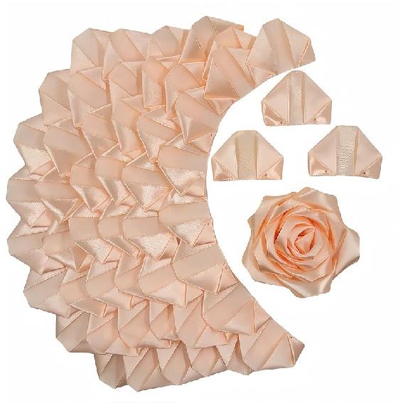 300Pcs Premade Satin Ribbon Rose Petals Half-Finished for Eternal Rose DIY Ramos Forever Flowers Bouquets Everlasting Floral,for