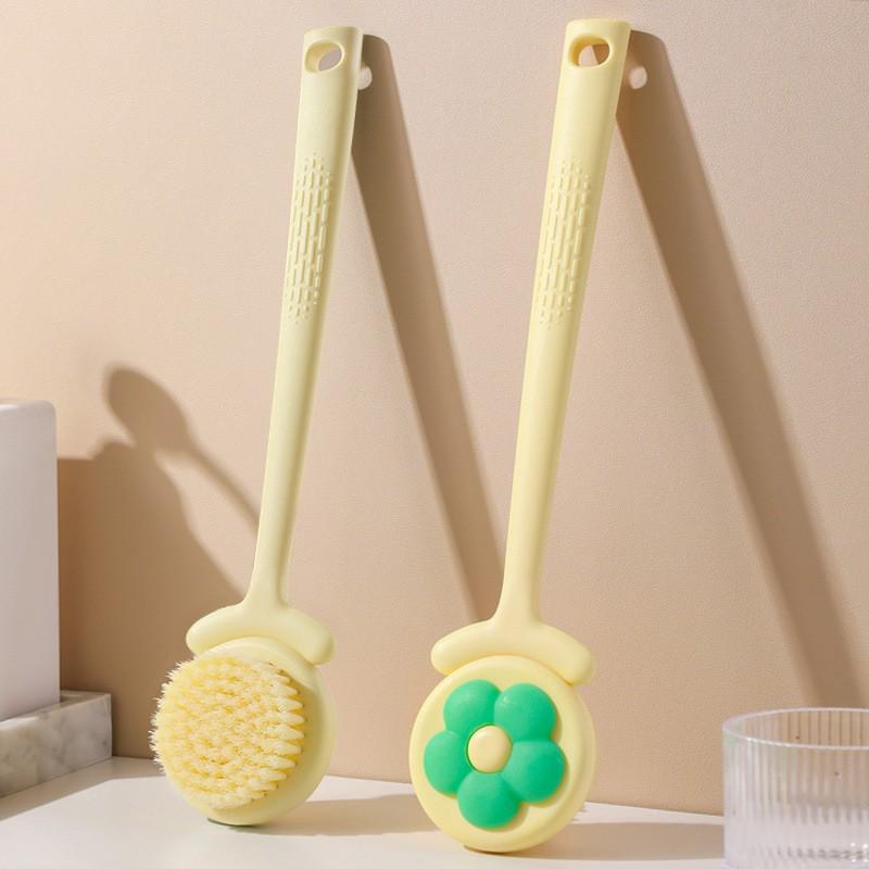 Long-Handled Soft Bristle Body Brush for Easy Back Scrubbing