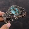 Tibetan Turquoise Cuff Bracelet Copper Wire Wrapped Bangle Adjustable Cuff Handmade Bracelet Gemstone Bangle Copper Jewelry Anniversary Gift