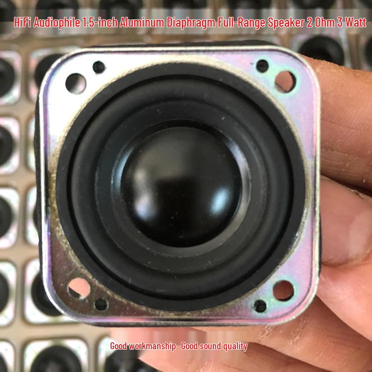 HiFi 1.5-inch Aluminum Diaphragm Neodymium Full-Range Speaker, 2 Ohm, 3 Watt for Premium Sound
