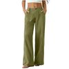 IHUASU Women's Fashion Casual Solid Color Print Pants & Capris