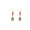 925 Sterling Silber Retro Hängeohrringe mit Abalone-Muschel & Achat - Perfektes Geschenk für Freundin, Chinesischer Stil für Qipao