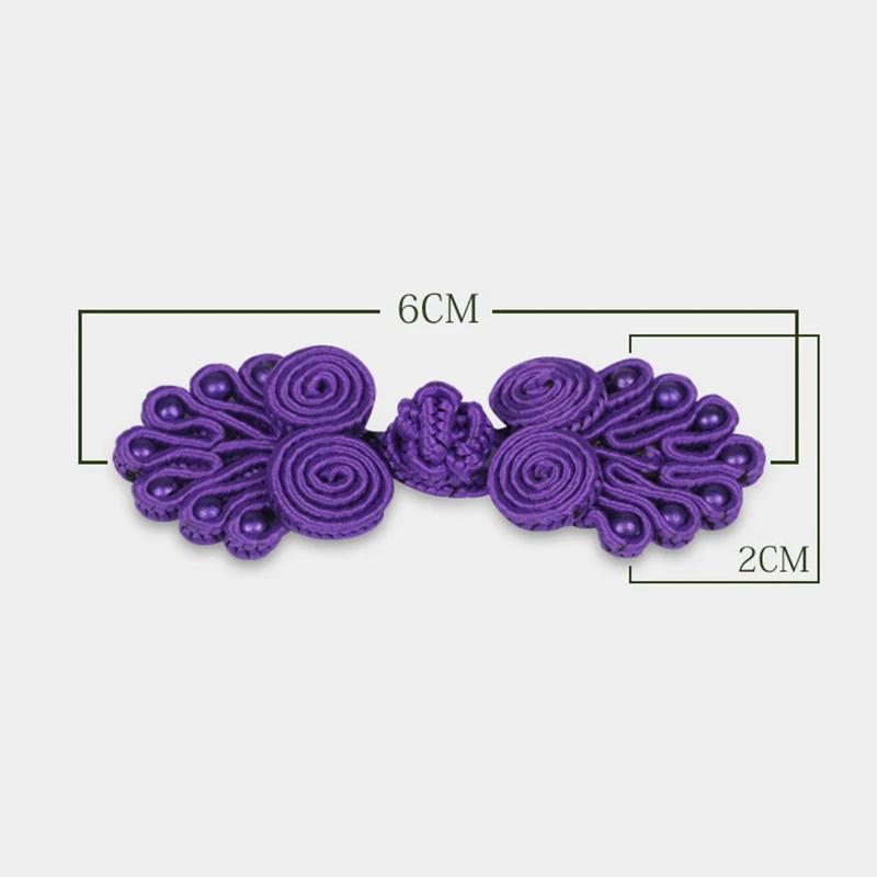 10Pcs Nylon Buttons Chinese Knot Button Chinese Handmade Cheongsam Tang Suit Buttons Knot Fastener Closures
