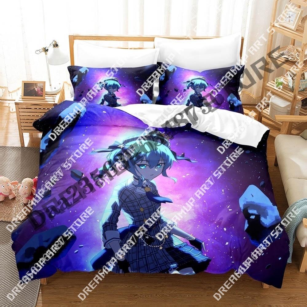 3D Print Hoshimachi Suisei Bedding Set Single Twin Full Queen King Size Bed Set Aldult Kid Bedroom Duvetcover Sets 3D Anime Bed