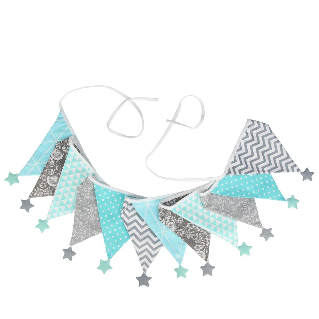 Nordic Star Cotton Triangle Flag Banner for Wedding or Kindergarten Decor