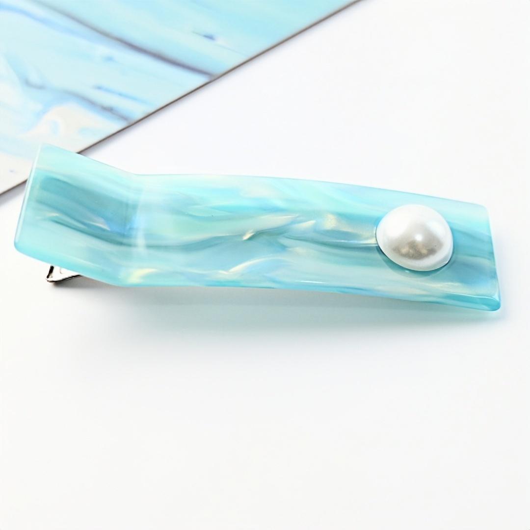 

Ацетатные заколки для волос с искусственным жемчугом Головной убор Праздничный стиль Заколки для девочек и женщин Зажимы-аллигаторы Аксессуары для волос