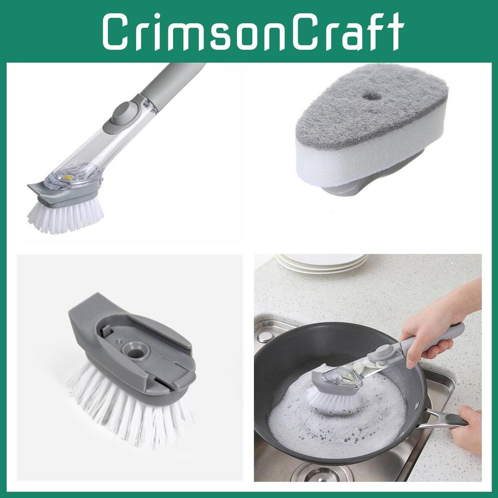 Cleaning Kitchen Longhandle Brush Bowl Washing Sponge Brush Pot Accessories