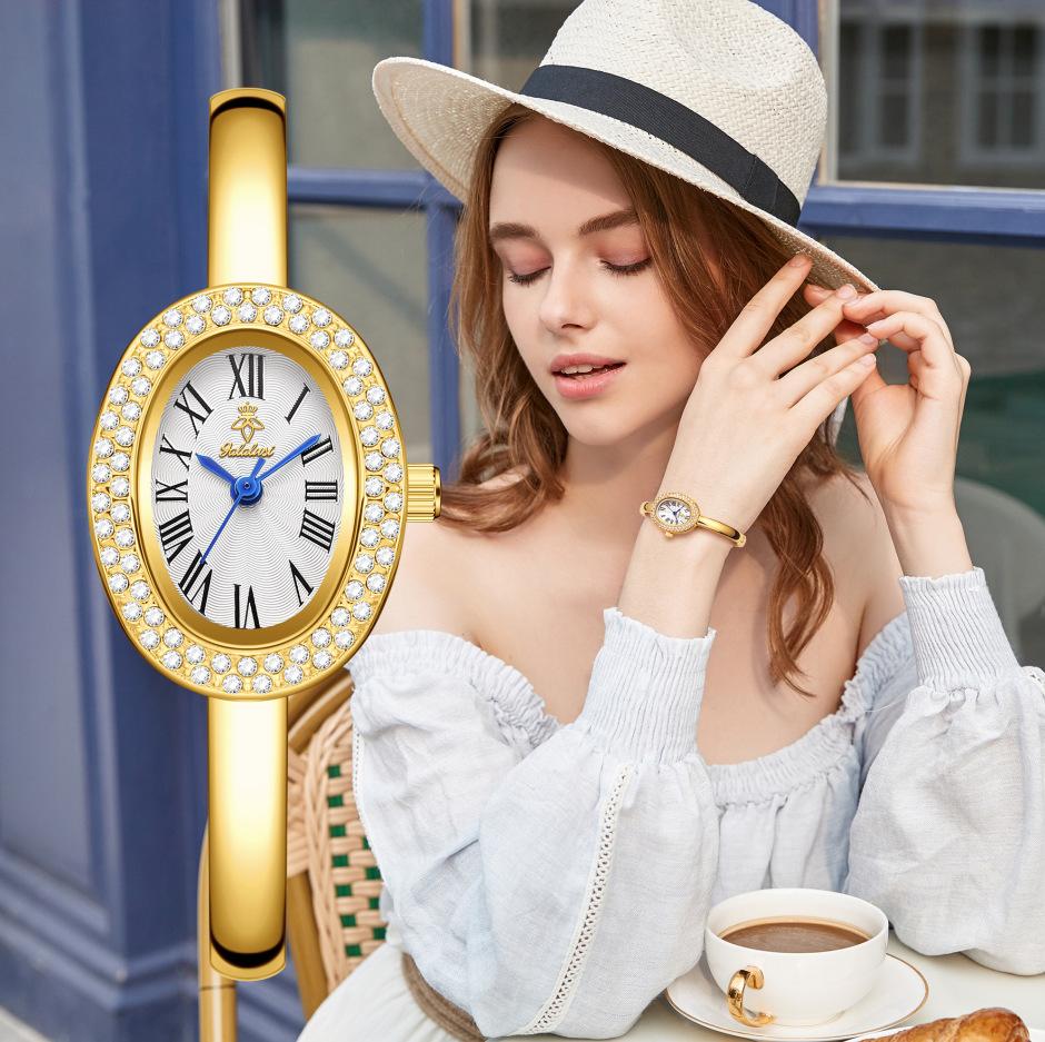 Yalan Loshi Retro Women'S Watch Integrated Bracelet Watch Quartz Movement Women'S Watch Simple Women'S Watch