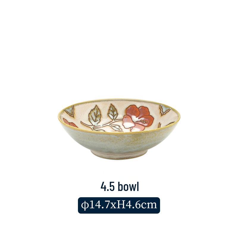 ZISIZ Red Flower Deep Plate