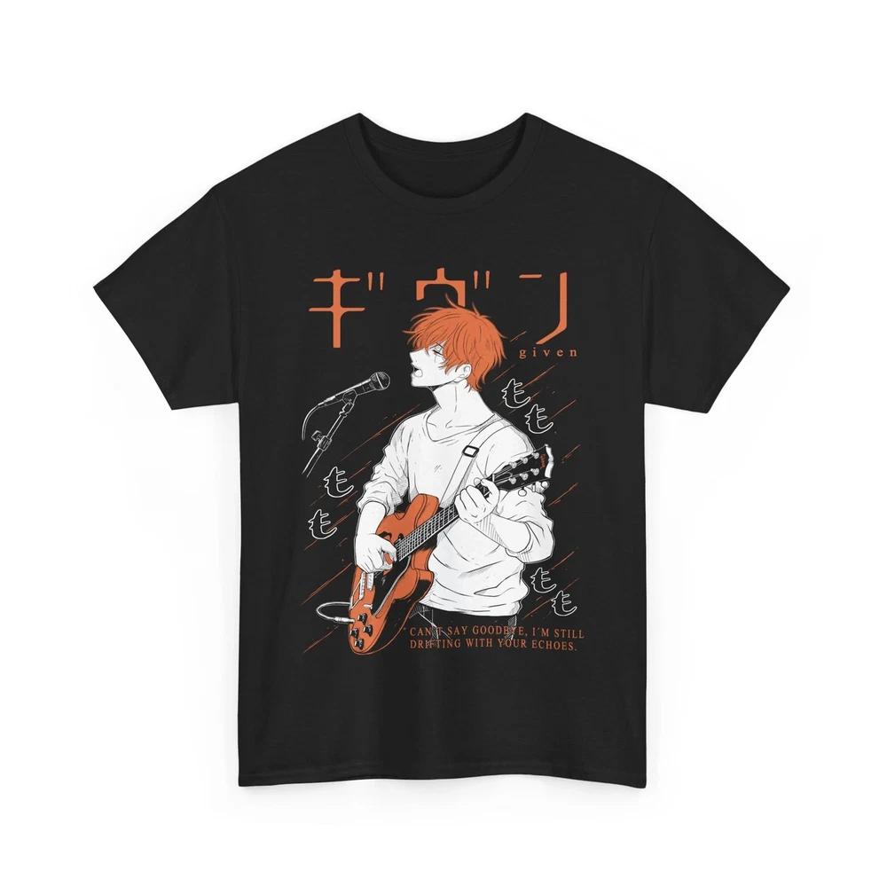Anime Given Anime Graphic Tee Sato Mafuyu Kawaii Black T Shirt S