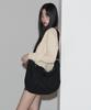 Peanut Loop Spiral Canvas Cross Bag Black