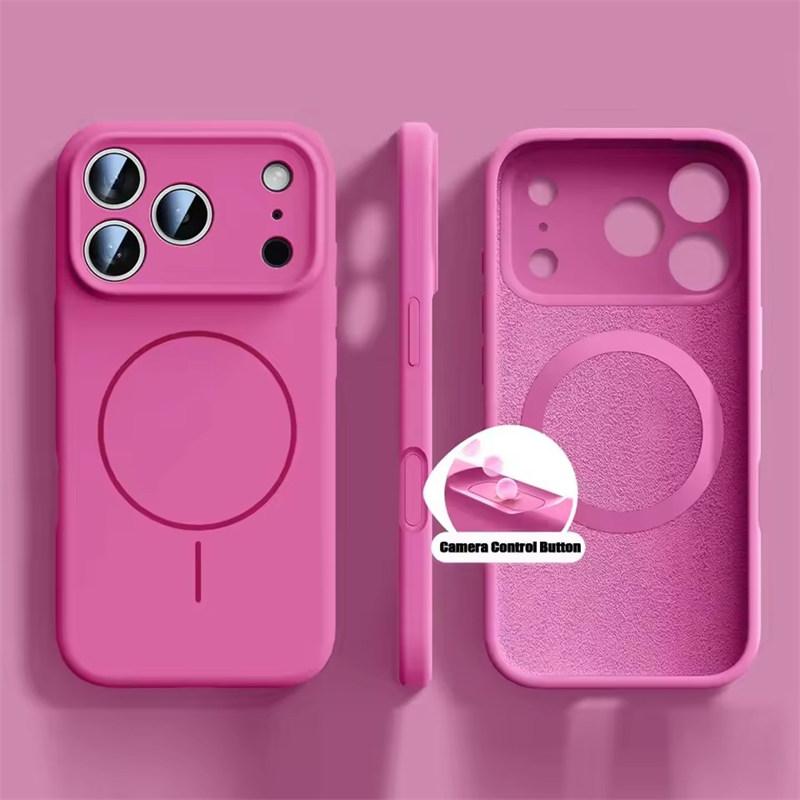 For iPhone 17 ProMax Liquid Skin Feel Magsafe Case For 13 14 15 16 Pro Max Plus 17Pro Air Magnetic Charging Comfort Touch Cover