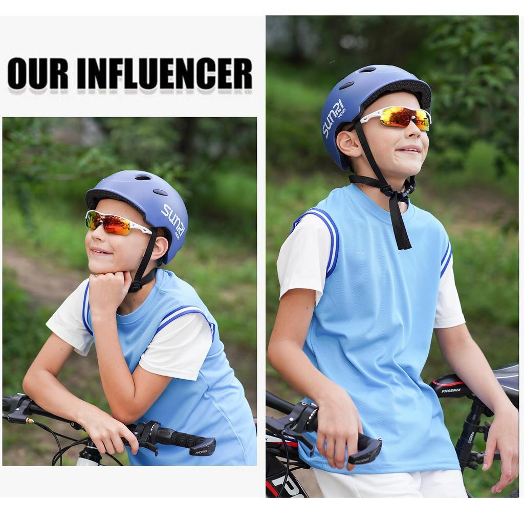 DUCO Ultralight UV for Running and Ages DK261 Kids' Sunglasses, Baseball, Polarized, Sports, Frame, Protection, Cycling, 5-12, (White-Orange)