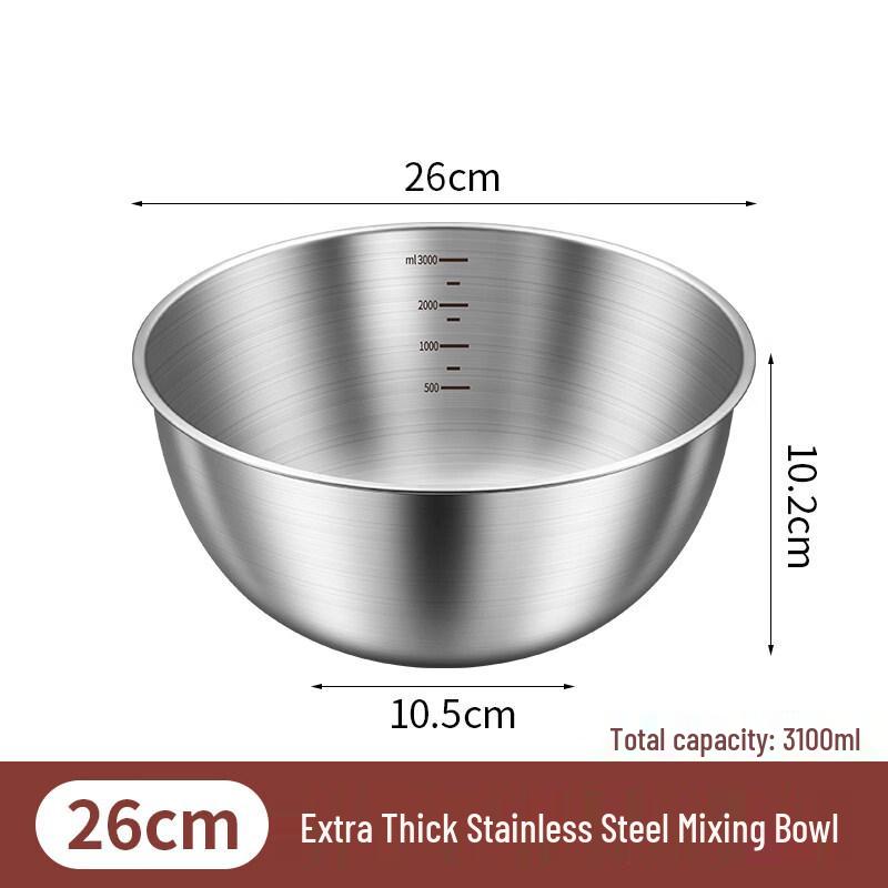 ZISIZ Food-Grade Stainless Steel Bowl