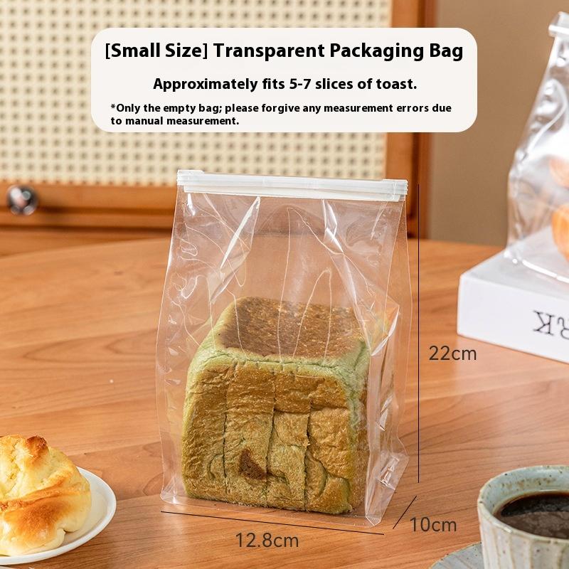 10Pcs Thickened Transparent Baking Packaging Bread Bag Self-Standing Or-Aped Roll Bag Iron Wire Used Bag For Kitchen Cooking S