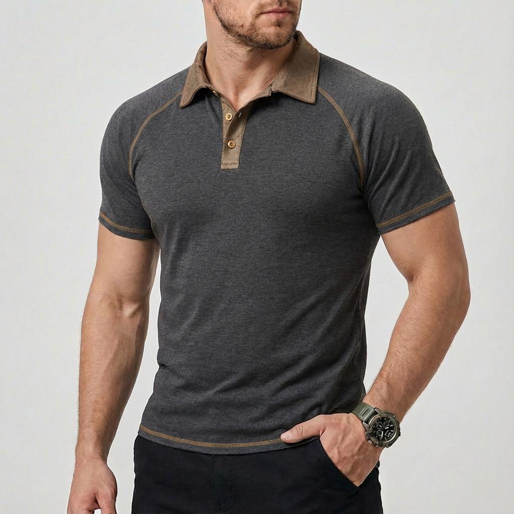 Men's Color Short Sleeve Tops Men's Casual Fashion Short Sleeve Tops