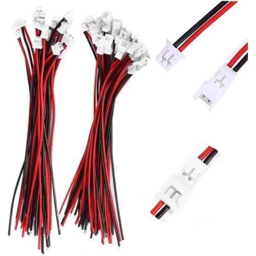 Molex PicoBlade 1.25mm Pitch 2P Connector with Cable, Male and Female, 10-Pack (JST 1.25 Micro JST)