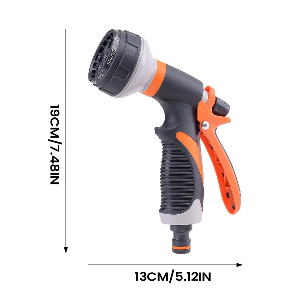 Multi Functional Water Sprayer 8 Spraying Modes Water Hose Nozzle 4/6 Ports High Pressure Lawn Watering Sprinkler With 5m Hose