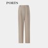 PORTS Women's Spring Pleated Straight-Leg Trousers LP8P018RWF051