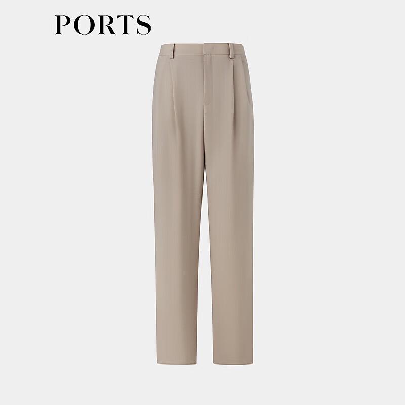 PORTS Women's Spring Pleated Straight-Leg Trousers LP8P018RWF051