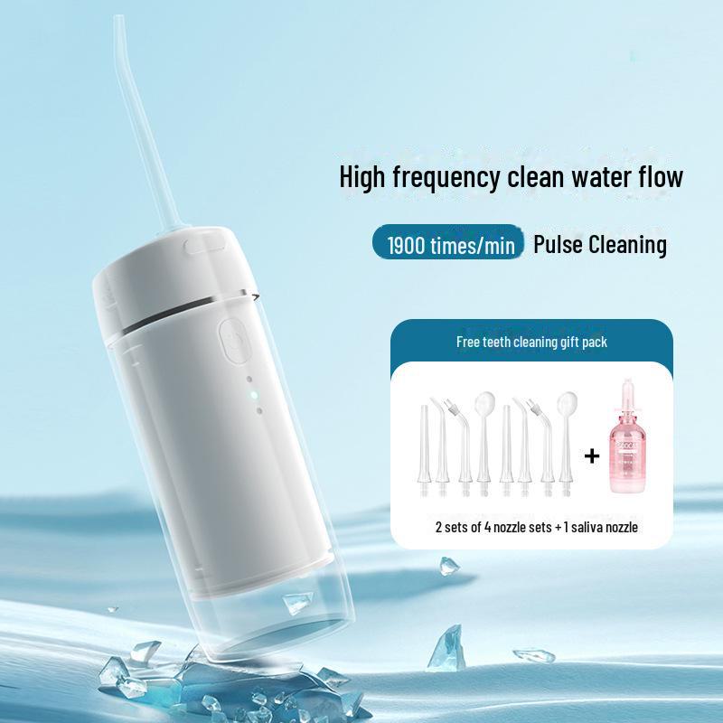 Portable Electric Water Flosser for Orthodontics - Retractable Oral Cleaner for Deep Teeth Cleaning at Home